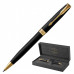 Ручка шариковая Parker "Sonnet Core Matt Black GT", черный матовый лак, позолота, черная, 142359