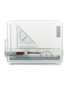 Доска чертежная А4 Brauberg с рейсшиной и треугольником 370х295 мм 210535