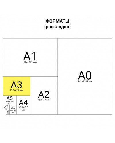 Картон для подшивки документов , А3 немелованный, 100 л., 260 г/м2, Brauberg, 297х420 мм, 124876