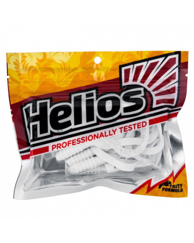 Твистер Helios Credo Four Tail 2,35"/6,0 см, цвет White & Sparkles 10 шт HS-20-002