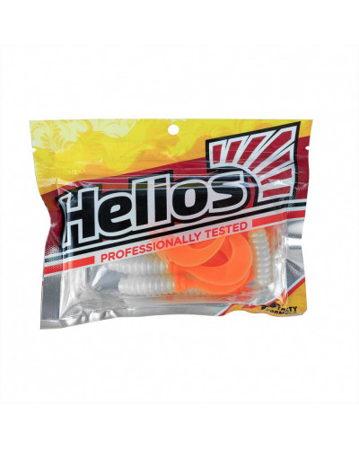 Твистер Helios Credo 2,35"/6,0 см, цвет Pearl & Orange 7 шт HS-10-019