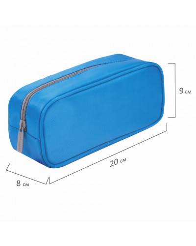 Пенал косметичка Brauberg King Size Blue 229018