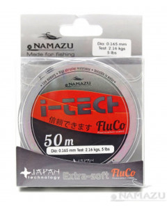 Леска Namazu I-Tech Fluco, 50 м, 0,309 мм, до 7,01 кг, прозрачная NIT50-0,309