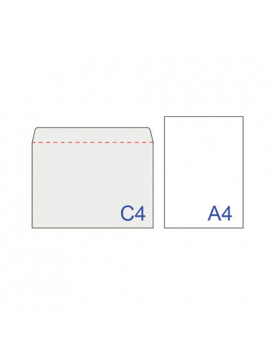 Конверты почтовые С4 отрывная полоса, Куда-Кому, 500 шт