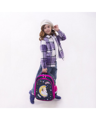 Ранец Brauberg Kids Standard, 2 отделения, Moon girl, 36х28х14 см, 271387