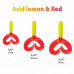 Твистер Helios Credo Double Tail 2,95"/7,5 см, цвет Acid lemon & Red 7 шт HS-12-029