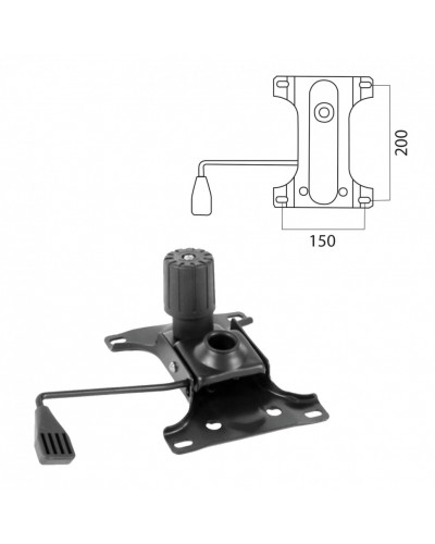 Механизм качания для кресла, "Top-Gun", межцентровое расстояние крепежа 150х200 мм 531482