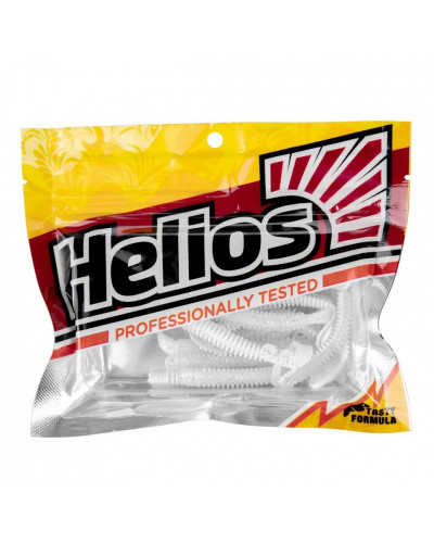 Твистер Helios Credo Long Body 2,95"/7,5 см, цвет White & Sparkles 12 шт HS-9-002