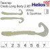 Твистер Helios Credo Long Body 2,95"/7,5 см, цвет White & Sparkles 12 шт HS-9-002