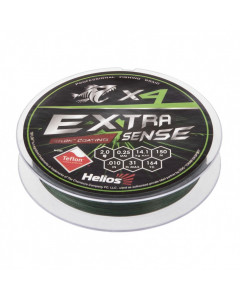 Шнур плетеный Helios Extrasense X4 PE 2/31LB 0,25мм 150м Green HS-ES-X4-2/31LB