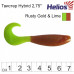 Твистер Helios Hybrid 2,75"/7,0 см, цвет Rusty Gold & Lime 7 шт HS-13-017