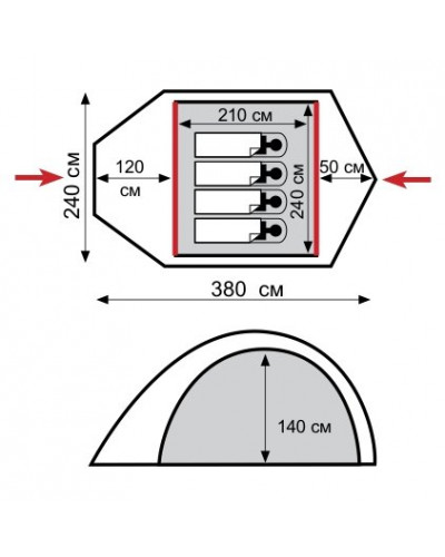 Палатка Tramp Mountain 4 (V2) TRT-24