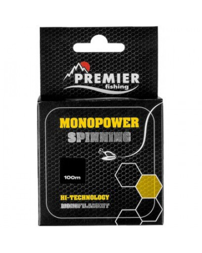 Леска Premier Fishing Monopower Spinning 0,40мм 100м F.Yellow Nylon PR-MS-Y-040-100