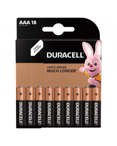 Батарейки алкалиновые Duracell Basic LR03 (AAA) 18 шт 81483686 (453559)