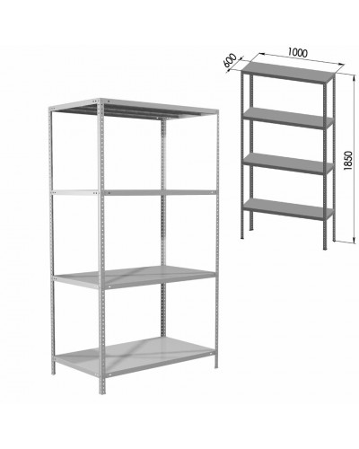 Стеллаж металлический Brabix MS Plus-185/60-4 (S241BR156402)