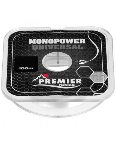 Леска Premier Fishing Monopower Universal 0,18мм 100м Clear Nylon PR-MU-T-018-100