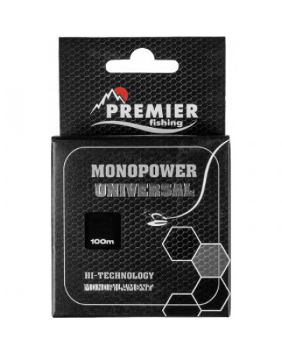 Леска Premier Fishing Monopower Universal 0,18мм 100м Clear Nylon PR-MU-T-018-100