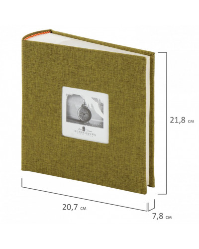 Фотоальбом Brauberg на 300 фото 10х15 см ткань хаки 391188