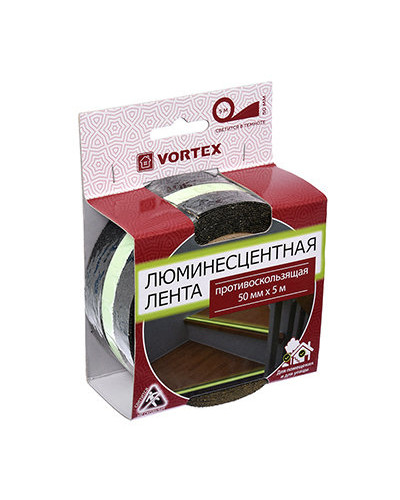 Противоскользящая лента Vortex 5х500 см сигнальная люминесцентная 24161