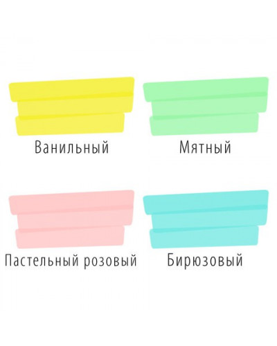 Набор текстовыделителей Brauberg Delta Pastel 1-5 мм 4 цвета 151735