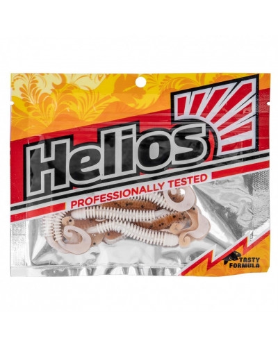 Твистер Helios Credo Long Body 2,95"/7,5 см, цвет Rusty & White 12 шт HS-9-005