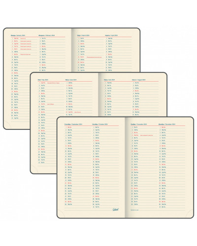Ежедневник датированный 2024 г. А5 148х218 мм Galant "Infinity", под кожу, красный, 114769