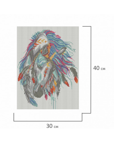 Алмазная мозаика 30х40 см Остров Сокровищ Индейская лошадь без подрамника 662403