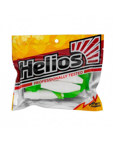 Твистер Helios Kasandra 4"29/10,9см, цвет White & Green 5 шт HS-34-016