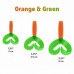 Твистер Helios Credo Double Tail 2,95"/7,5 см, цвет Orange & Green 7 шт HS-12-025