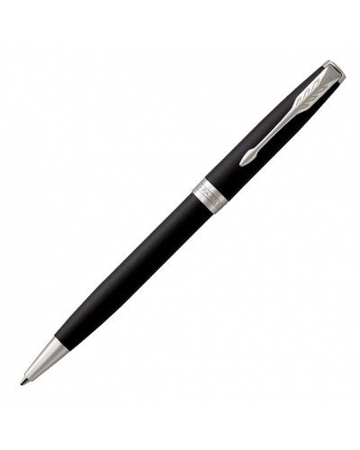 Ручка шариковая Parker "Sonnet Core Matt Black CT", черный матовый лак, палладий, черная, 142355