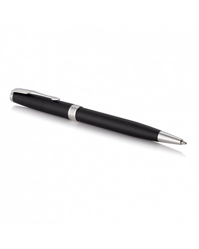 Ручка шариковая Parker "Sonnet Core Matt Black CT", черный матовый лак, палладий, черная, 142355