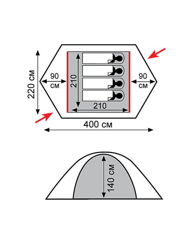Палатка Tramp Rock 4 (V2)