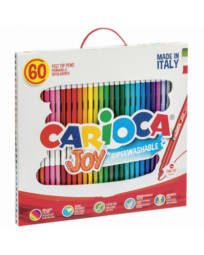 Фломастеры суперсмываемые Carioca Joy 30 цветов 60 шт 41015