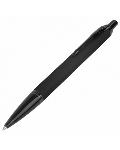 Ручка шариковая Parker "IM Achromatic Black BT", черный матовый, нержавеющая сталь, синяя, 143769