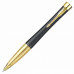 Ручка шариковая Parker "Urban Twist Black GT", черный, позолоченные детали, синяя, 143930