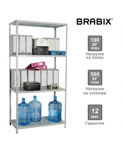 Стеллаж металлический Brabix MS-185/40/70-4 (S241BR354402)