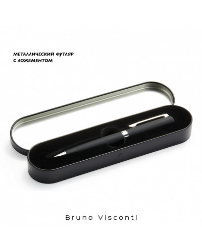 Ручка подарочная шариковая Bruno Visconti "Milano", корпус черный, 1 мм, синяя, 20-0224/01 144189