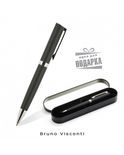 Ручка подарочная шариковая Bruno Visconti "Milano", корпус черный, 1 мм, синяя, 20-0224/01 144189