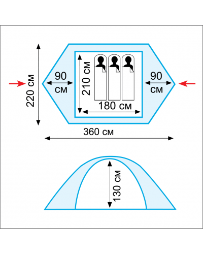 Палатка Tramp Nishe 3 (V2)