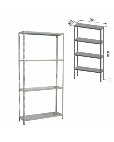 Стеллаж металлический Brabix MS KD-185/30/70-4 (S240BR123402)