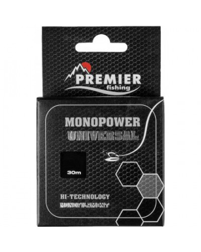 Леска Premier Fishing Monopower Universal 0,20мм 30м Clear Nylon PR-MU-T-020-30