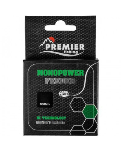 Леска Premier Fishing Monopower Feeder 0,25мм 100м Green Nylon PR-MF-G-025-100