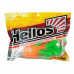 Твистер Helios Credo Double Tail 2,95"/7,5 см, цвет Lime & Orange 7 шт HS-12-020