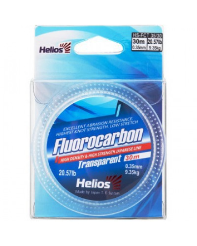 Леска флюорокарбон Helios Fluorocarbon 0,35мм 30м Transparent HS-FCT 35/30