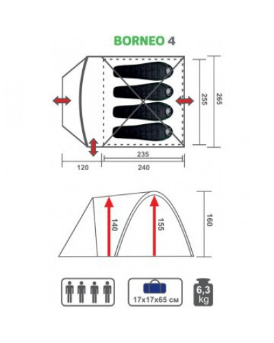 Палатка Premier Fishing Borneo-4-G