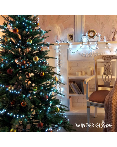 Светодиодная гирлянда (холодный бел. свет) Winter Glade CC370 для улицы и дома 740 см