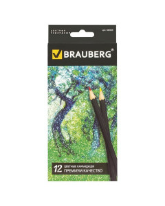 Карандаши цветные Brauberg Artist line 12 цветов 180539