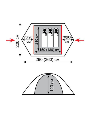 Палатка Tramp Peak 3 (V2)