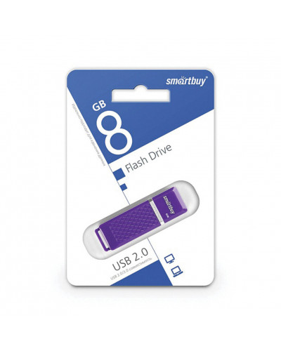 Флешка 8 GB Smartbuy Quartz USB 2.0 (SB8GBQZ-V)