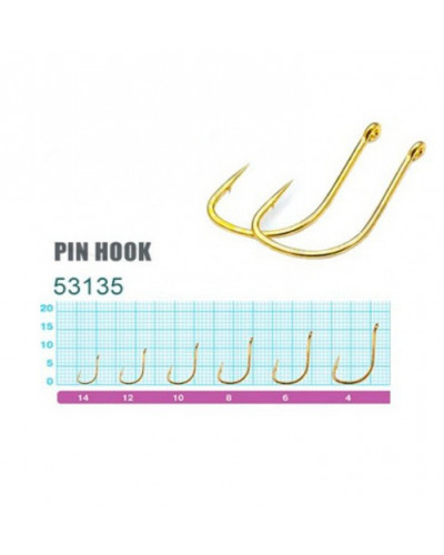 Крючок Owner Pin Hook Gold №8 (9 шт)